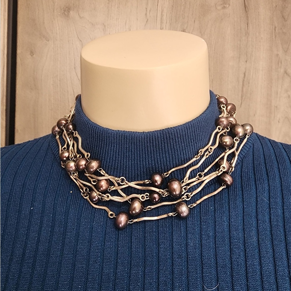 Multi-Strand Freshwater Pearl Necklace